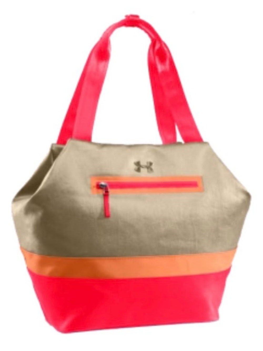 Under Armour Women’s beige, light pink and hot pink tote - gym bag yoga bag